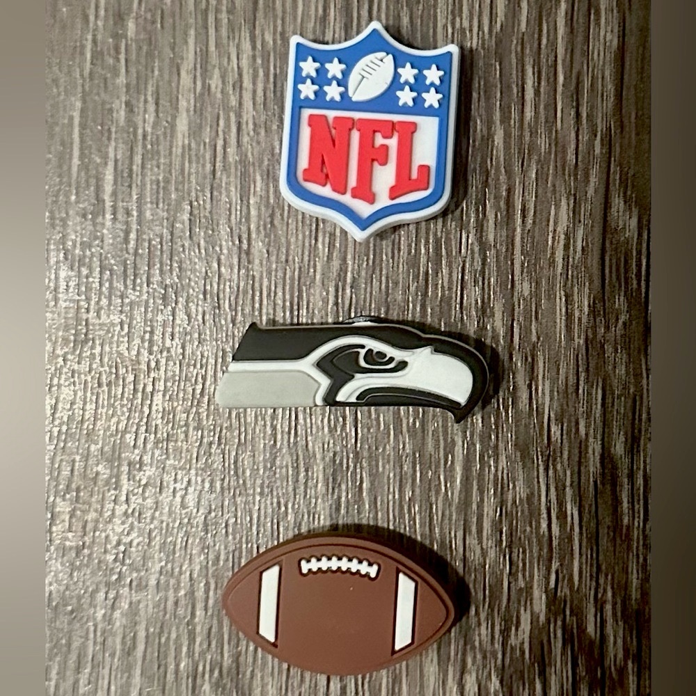 NFL Seattle Seahawks Football Croc Charm Jibbitz